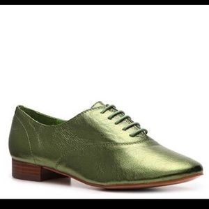 Metallic Green Oxfords